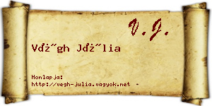 Végh Júlia névjegykártya