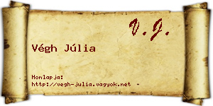 Végh Júlia névjegykártya