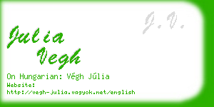 julia vegh business card