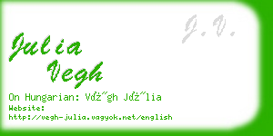 julia vegh business card